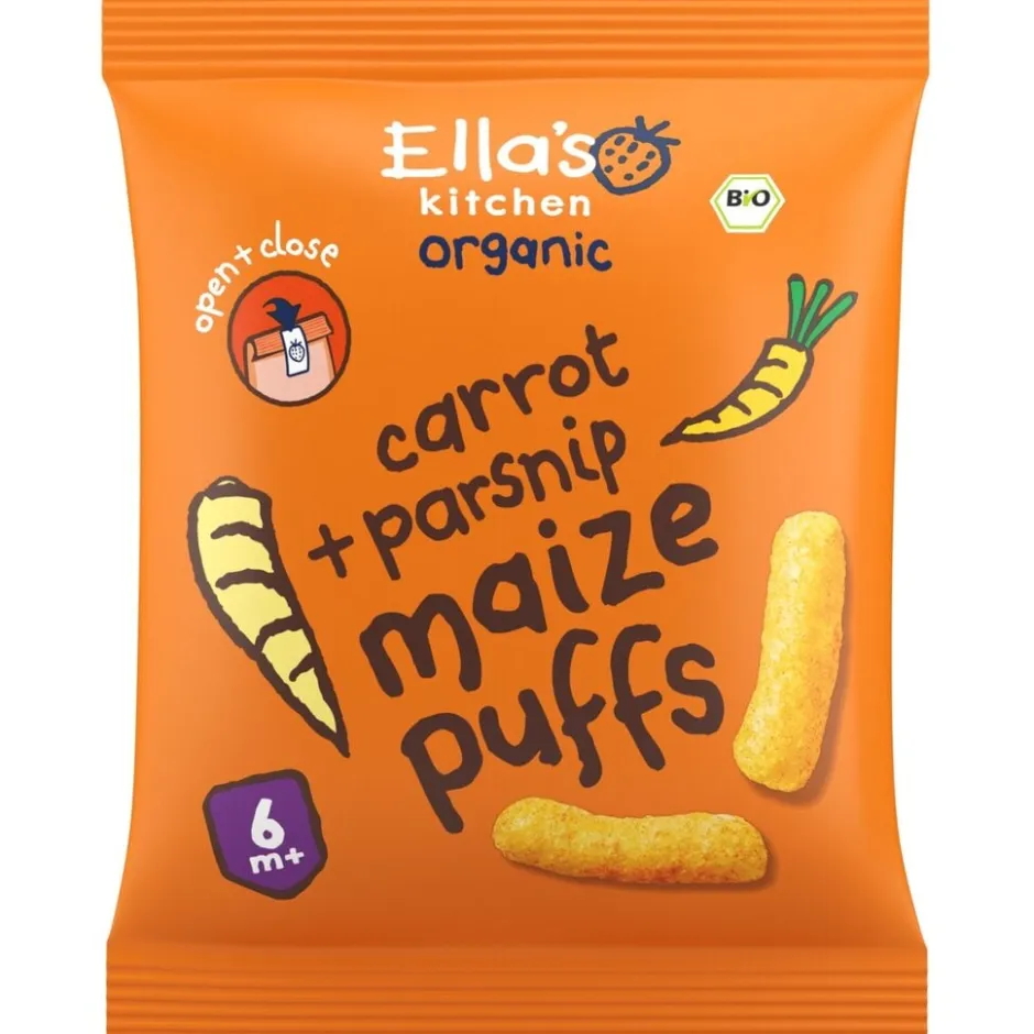 Organic 6+M Carrot + Parsnip Maize Puffs|Ella's Kitchen Sale