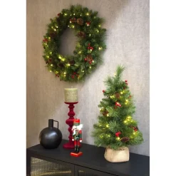 Everyday Miniature Pine cone & Berry tree verlichte tafelkerstboom| Best