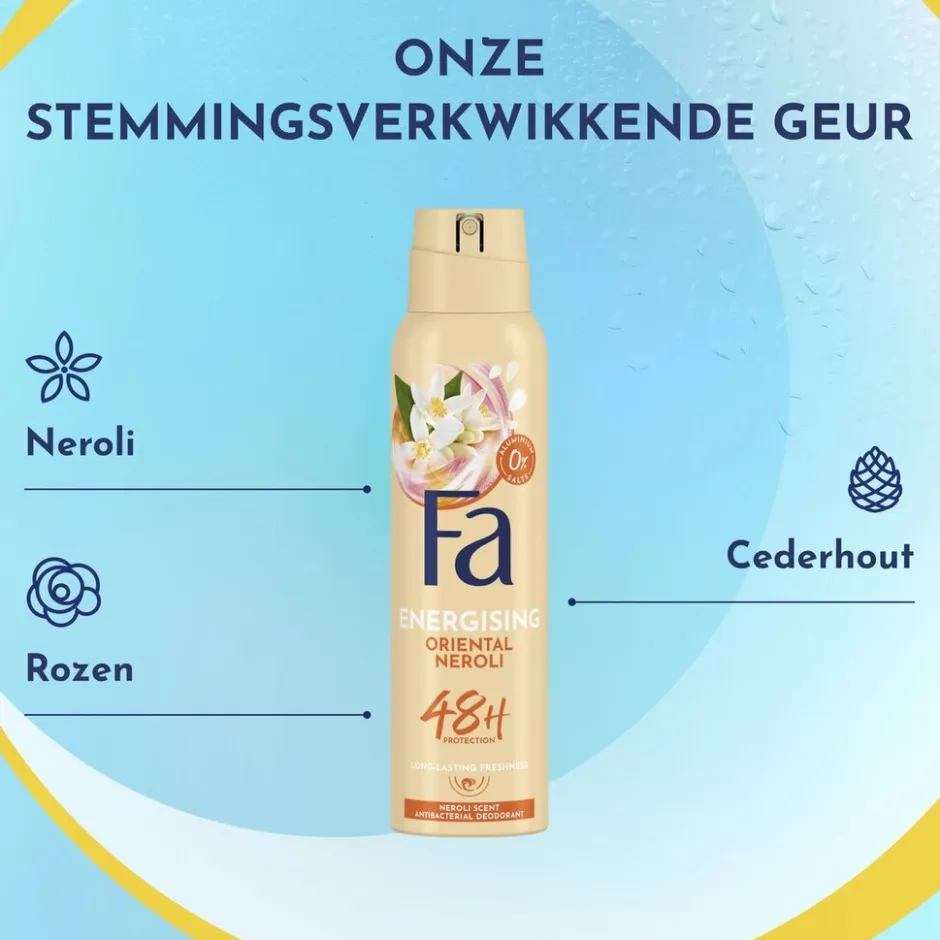Fa Energising Oriental Neroli Deodorant Spray< Deospray