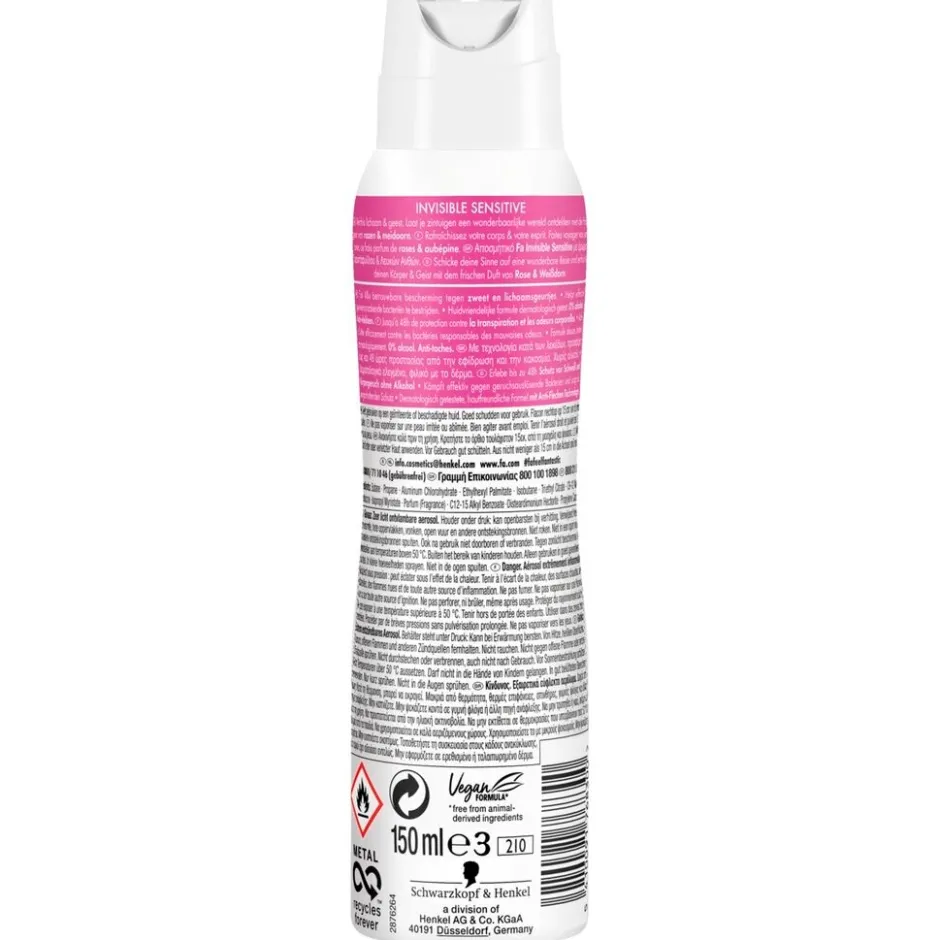 Fa Invisible Sensitive Antitranspirant Spray< Deospray
