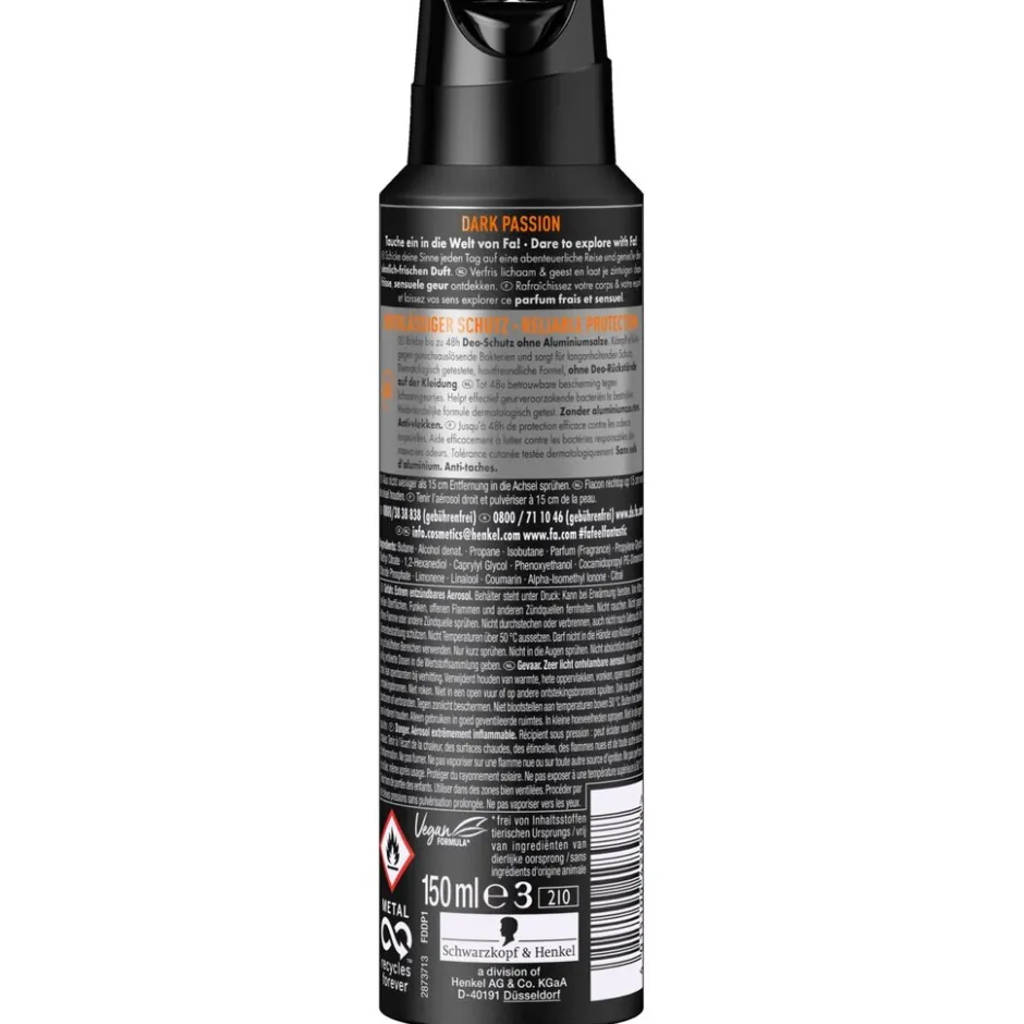 Fa Men Dark Passion Deodorant & Body Spray< Deospray