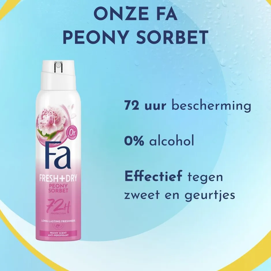 Peony Sorbet Antitranspirant Spray|Fa Best