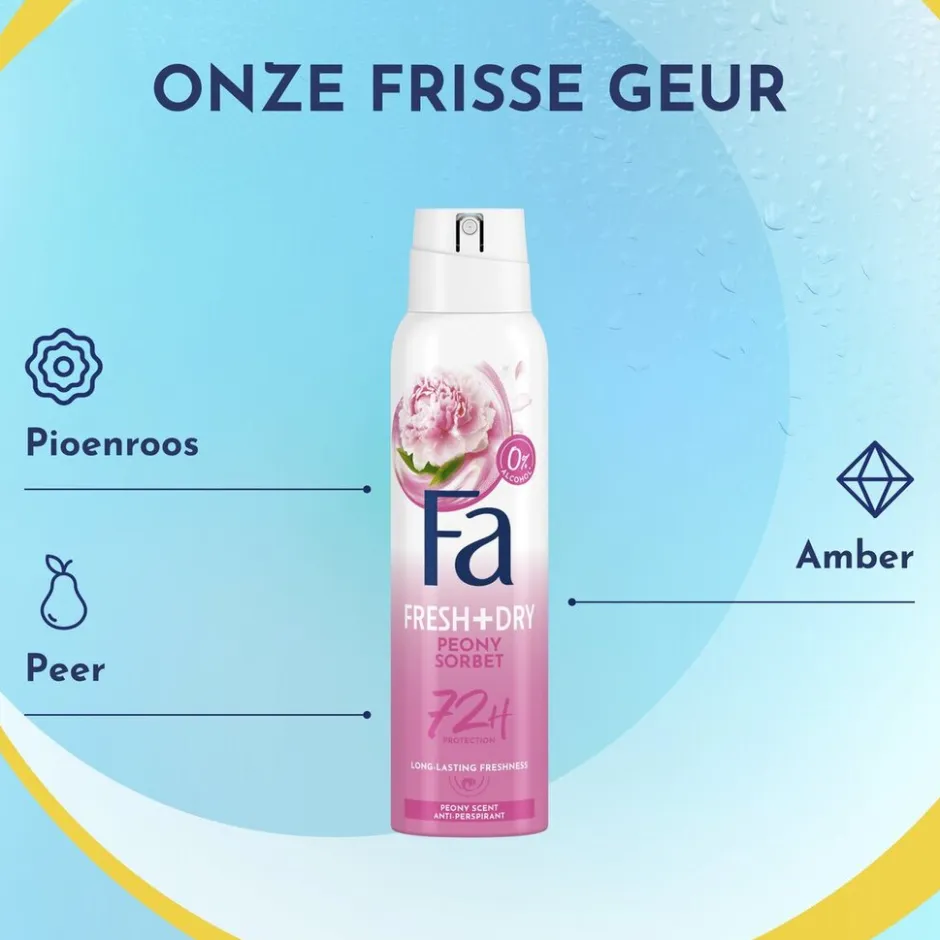 Peony Sorbet Antitranspirant Spray|Fa Best