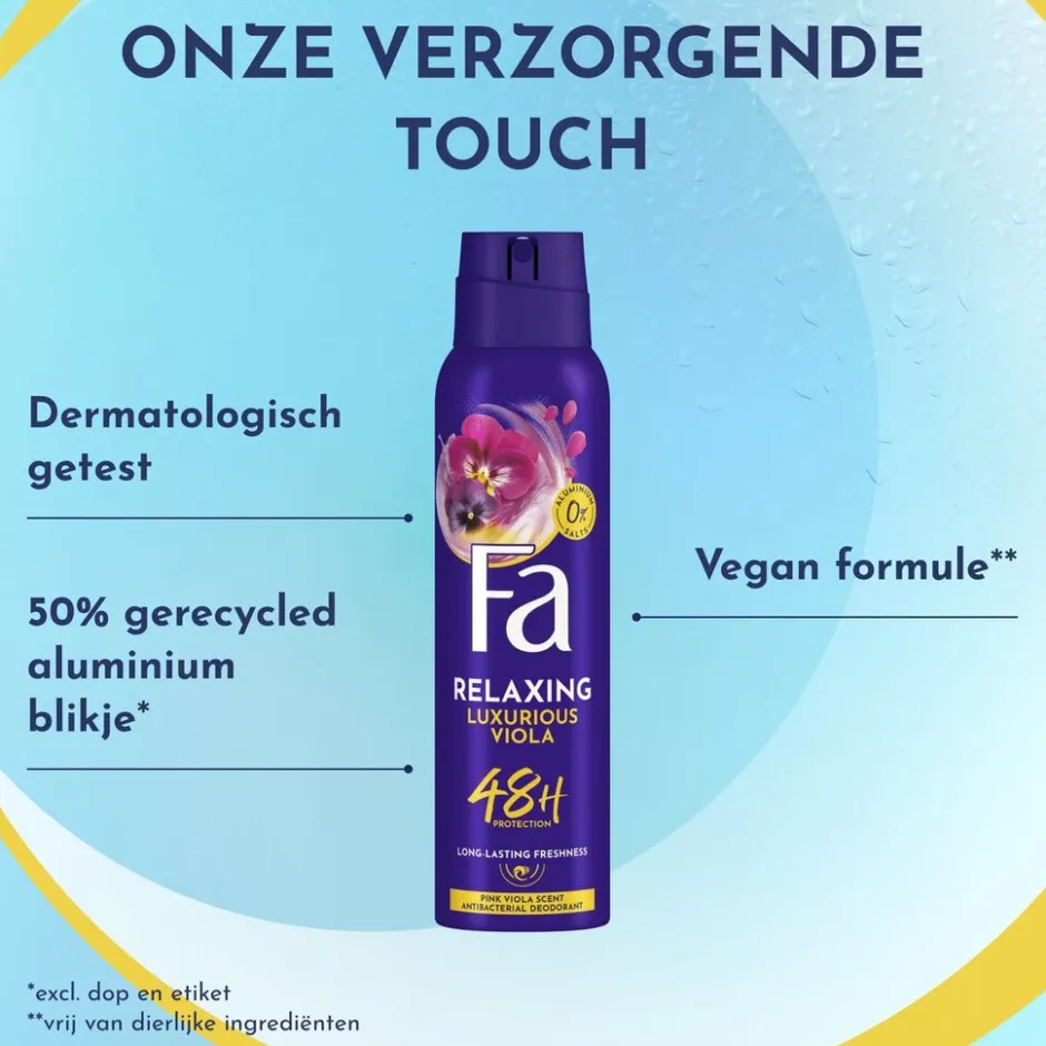 Fa Relaxing Luxurious Viola Deodorant Spray< Deospray