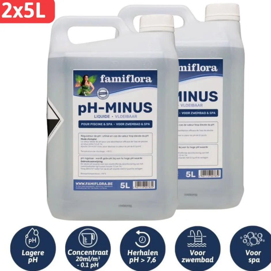 Famiflora pH-minus vloeibaar 10L om pH-waarde te verlagen<DAMES Damesparfum