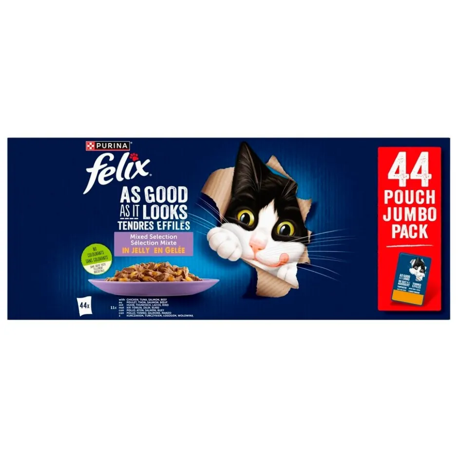 Felix Elke Dag Feest in Gelei Mix Selectie Kattenvoer< Katten