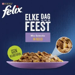 Felix Elke Dag Feest in Gelei Mix Selectie Kattenvoer< Katten