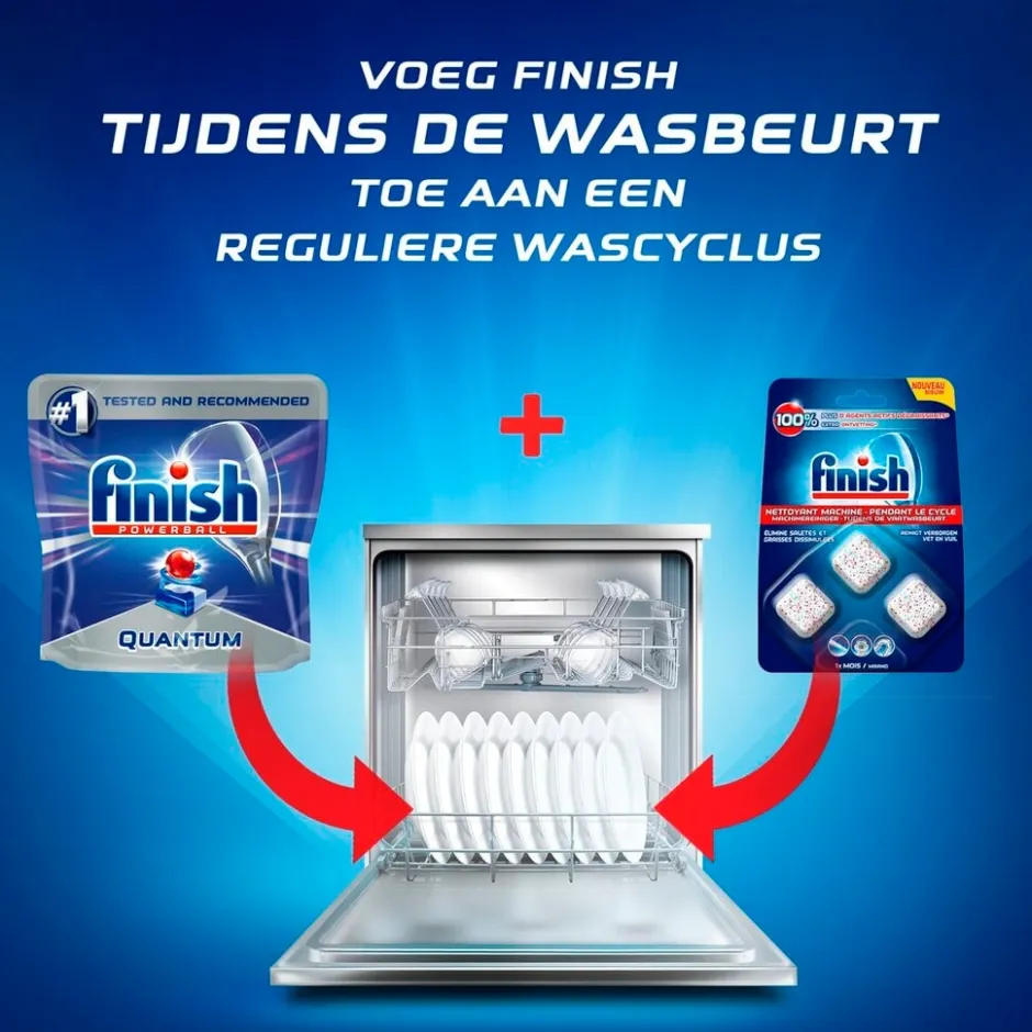 Finish Machinereiniger Tijdens de Wasbeurt< Reiniging Vaatwasser