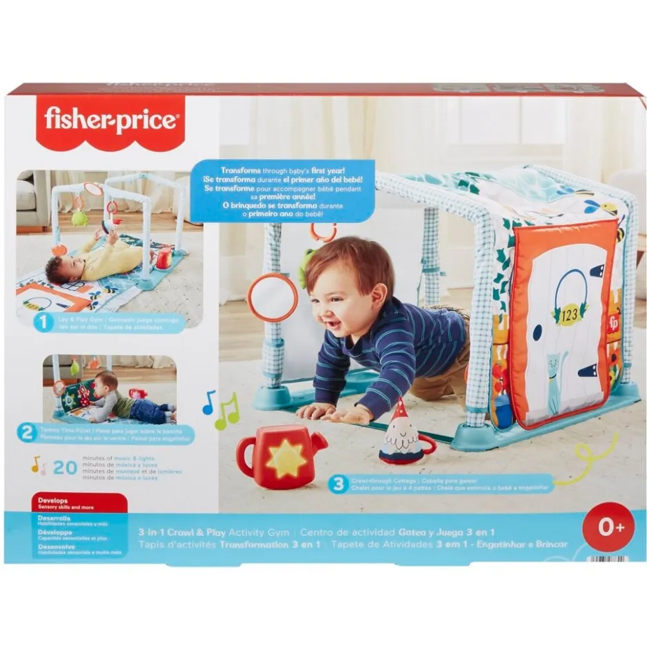 Fisher Price 3-In-1 Kruipen en Spelen Activiteitenspeelmat< Speelkleden En Babygyms|Interactief Speelgoed