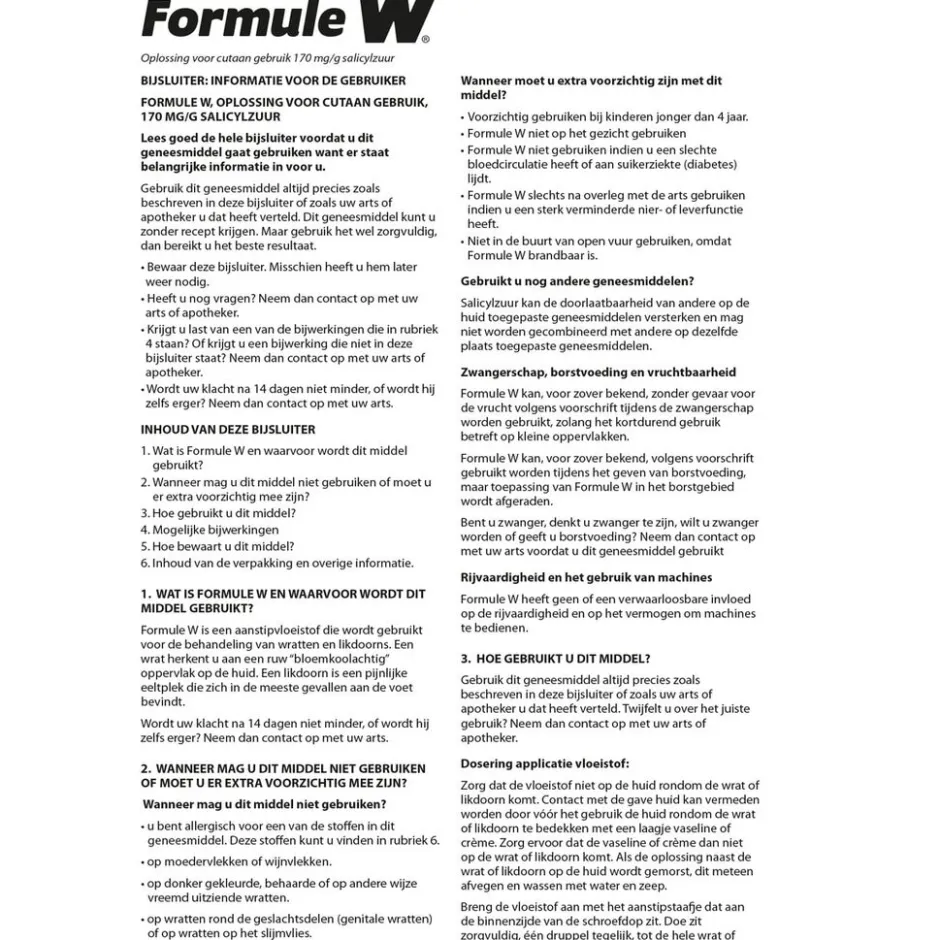 Formule W Wrattentinctuur< Huidbehandeling