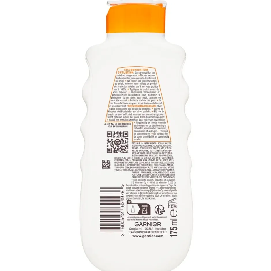 Garnier Ambre Solaire Hydra 24H Protect SPF50+ Beschermende Zonnemelk< Zonnebrand