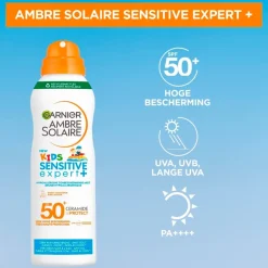 Garnier Ambre Solaire Kids Sensitive Expert+ SPF50+ Zonbeschermende Mist< Baby Zonnebrand|Zonnebrand
