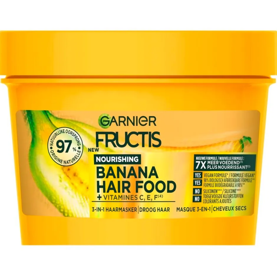 Fructis Garnier Nourishing Banana Hair Food 3-in-1 Haarmasker< Haarmasker