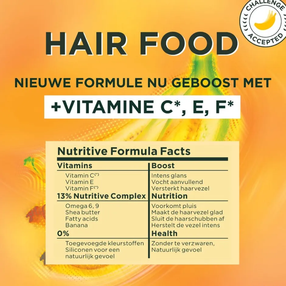Fructis Garnier Nourishing Banana Hair Food 3-in-1 Haarmasker< Haarmasker