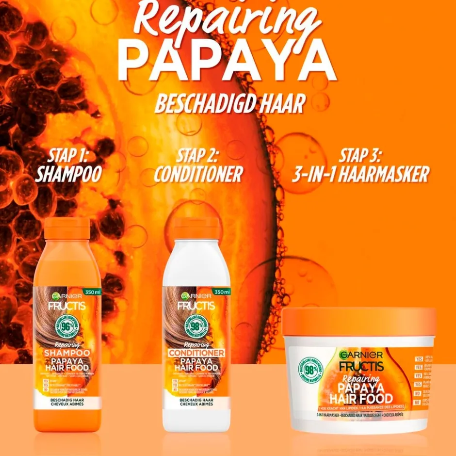 Fructis Garnier Papaya Hair Food Shampoo< Shampoo