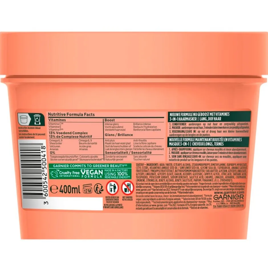 Garnier Pineapple Hair Food 3-In-1 Haarmasker|Fructis Clearance