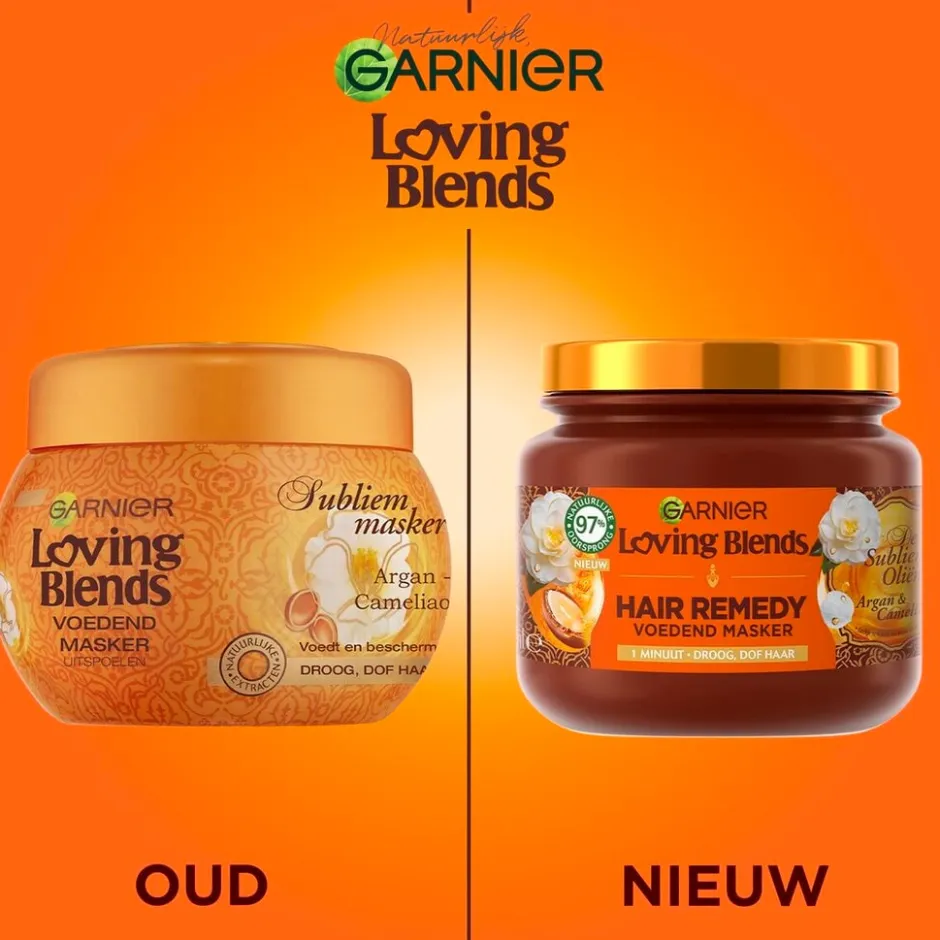 Garnier Argan & Cameliaolie Haarmasker|Loving Blends Outlet
