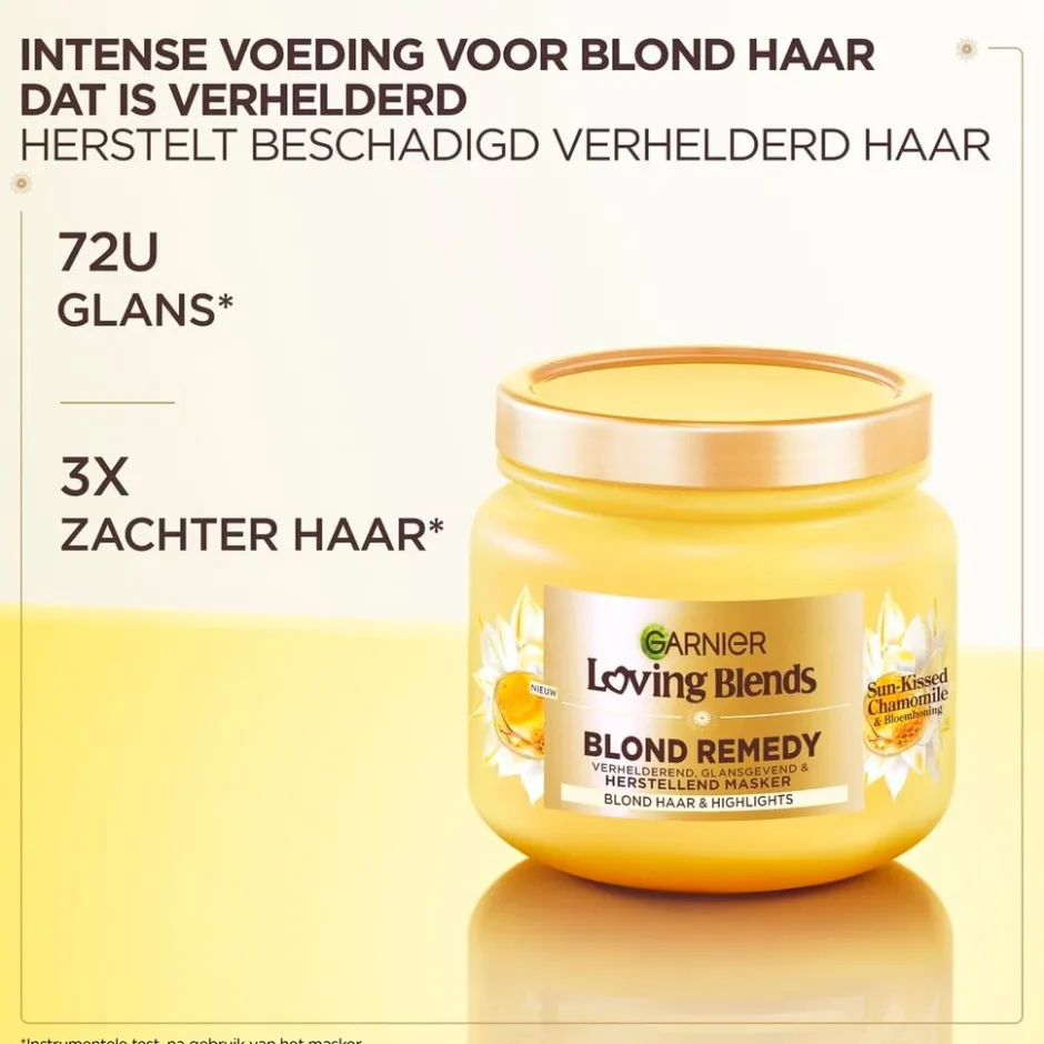 Garnier Blond Remedy Sun-Kissed Chamomile & Bloemenhoning Herstellend Masker|Loving Blends Best