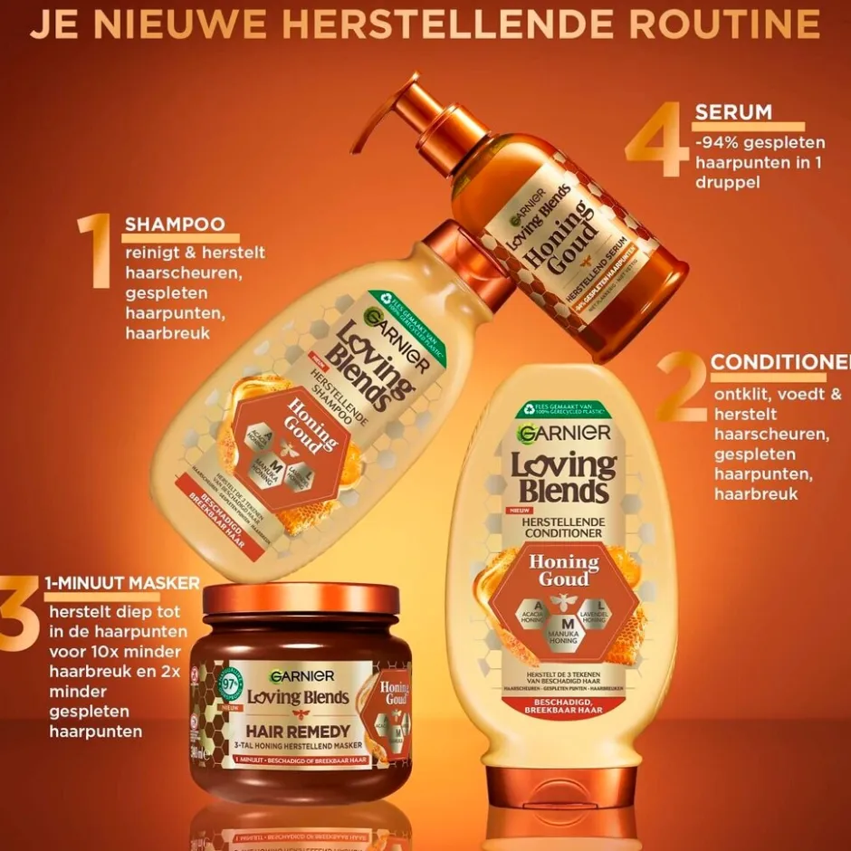 Garnier Honing Goud Herstellend Serum|Loving Blends