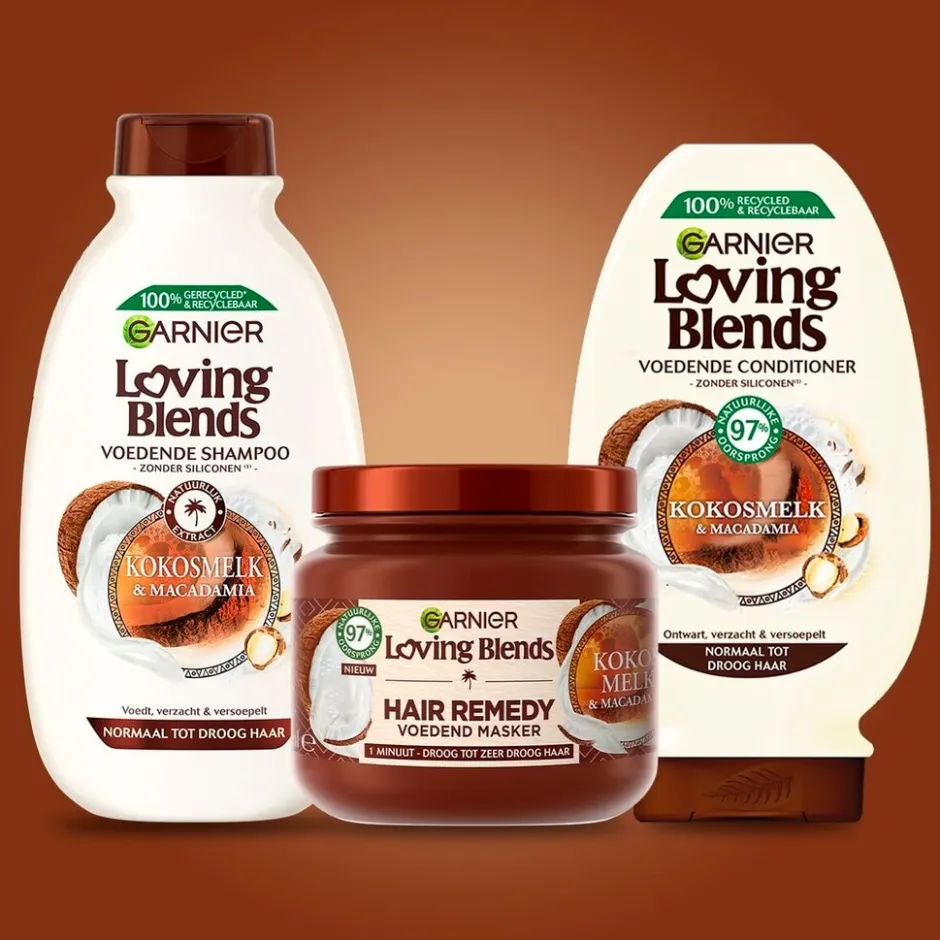 Loving Blends Garnier Kokosmelk & Macadamia Haarmasker< Haarmasker