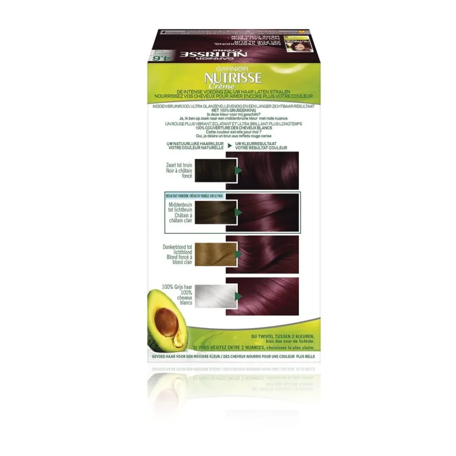 Nutrisse Garnier Ultra Crème 4.6 Diep Rood Middenbruin Permanente Haarkleuring< Haarverf