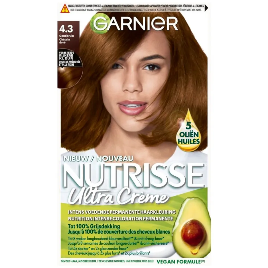 Garnier Ultra Crème 4.3 Goudbruin Permanente Haarkleuring|Nutrisse Sale
