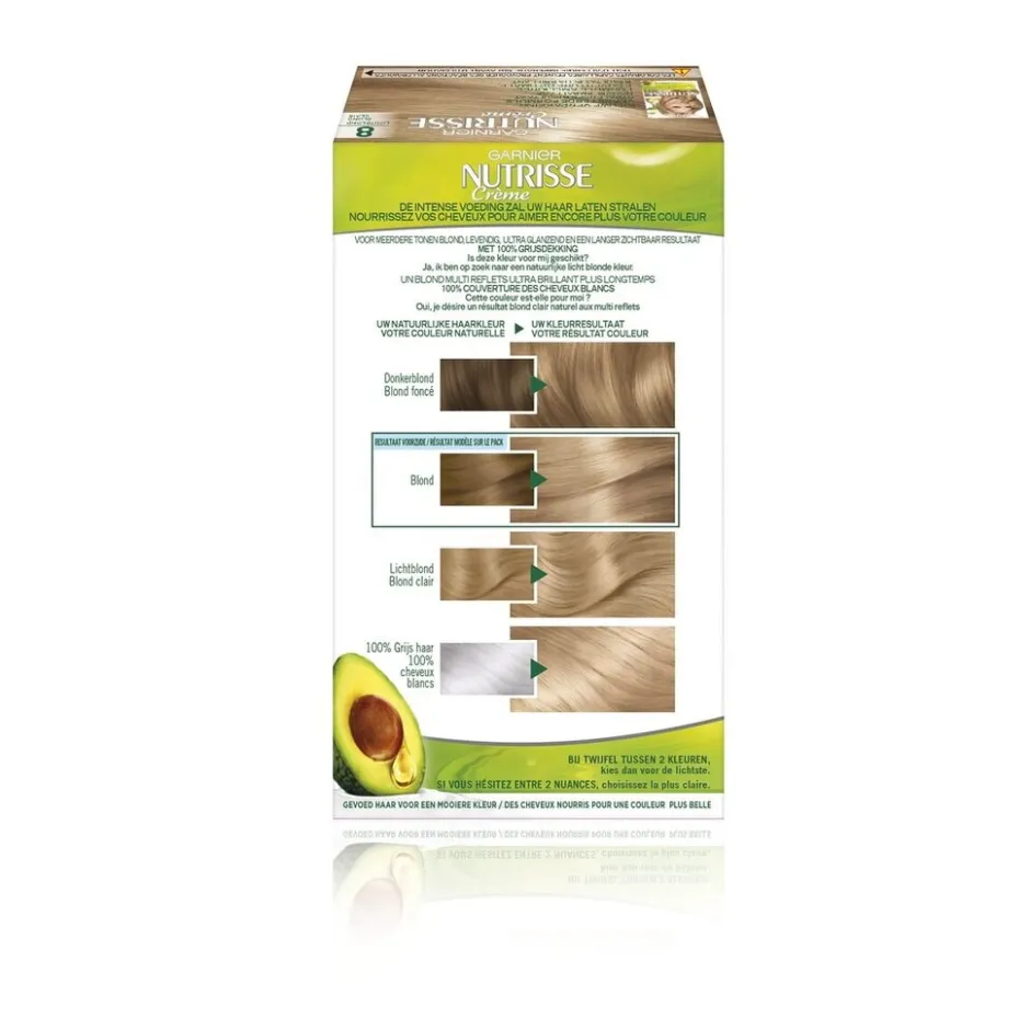 Garnier Ultra Crème 8 Licht Blond Permanente Haarkleuring|Nutrisse Hot