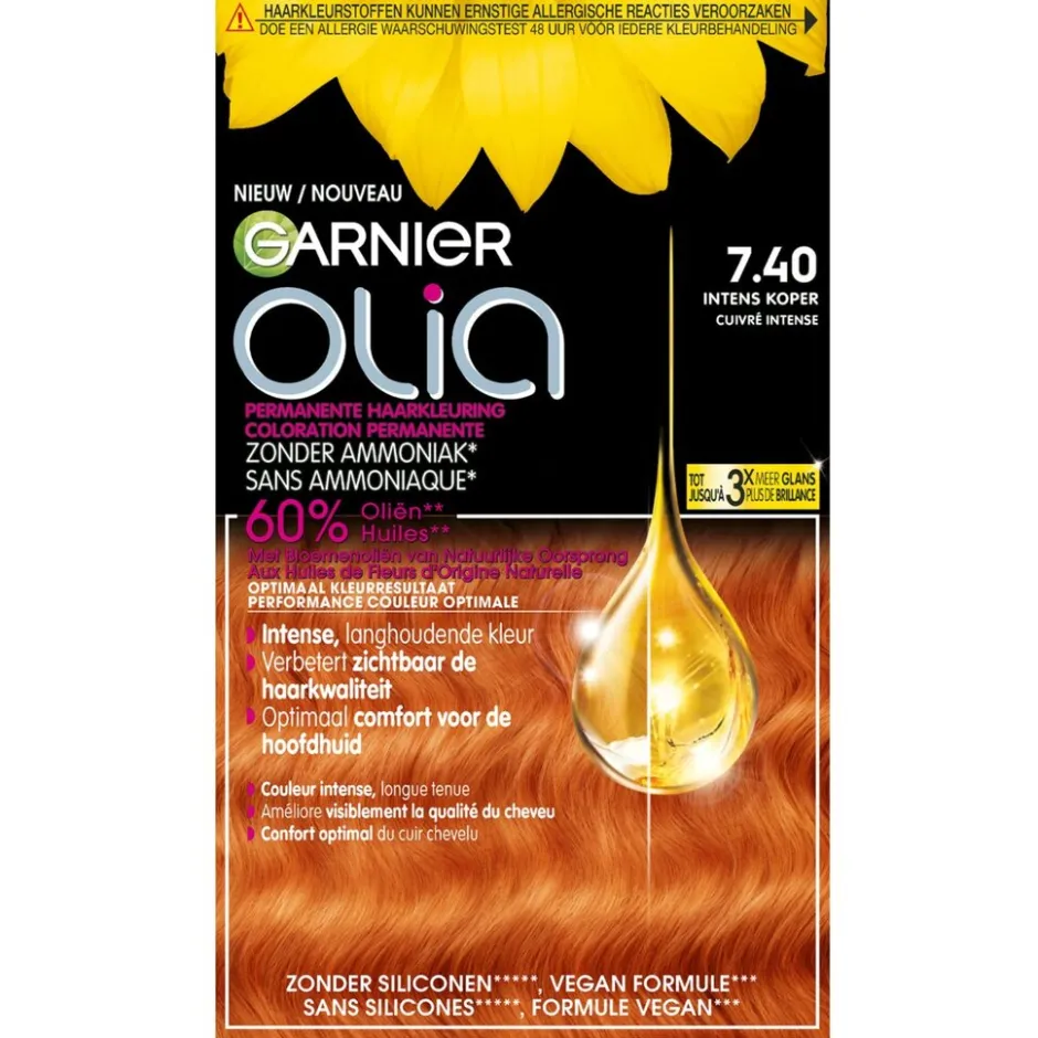 Garnier 7.40 Intens Koper Permanente Haarkleuring|Olia