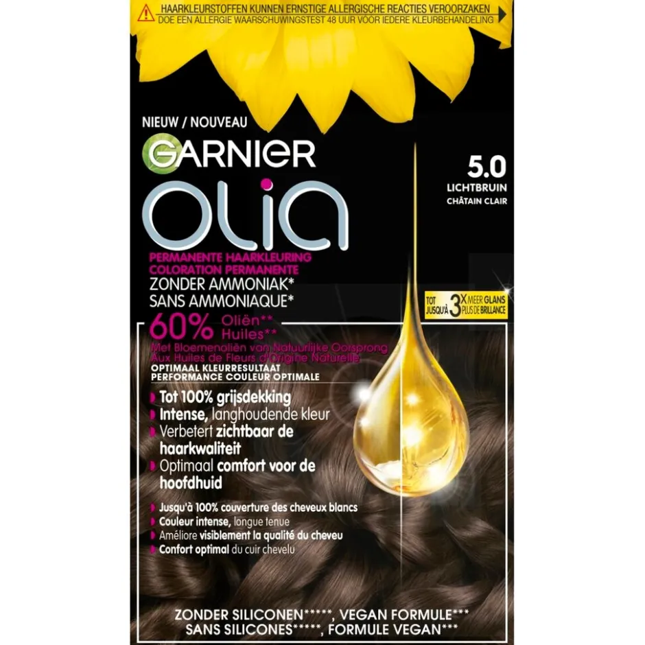 Olia Garnier 5.0 Lichtbruin Permanente Haarkleuring< Haarverf