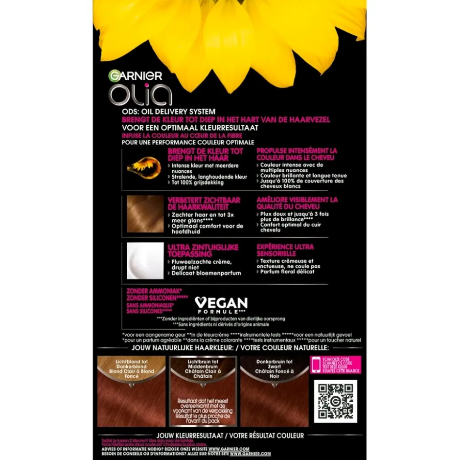 Garnier 5.5 Mahonie Lichtbruin Permanente Haarkleuring|Olia Best