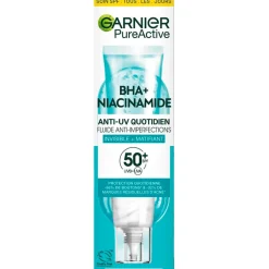 Garnier Skin Naturals Garnier PureActive BHA+ Niacinamide SPF50+ Anti-Imperfections Fluid< Dagcreme