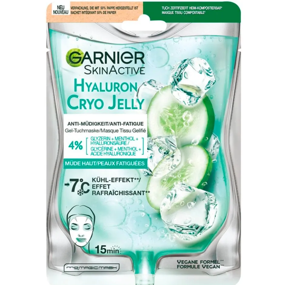 Garnier Skin Naturals Garnier SkinActive Cryo Jelly Anti-Vermoeidheid Gezichtsmasker met Hyaluronzuur< Gezichtsmaskers