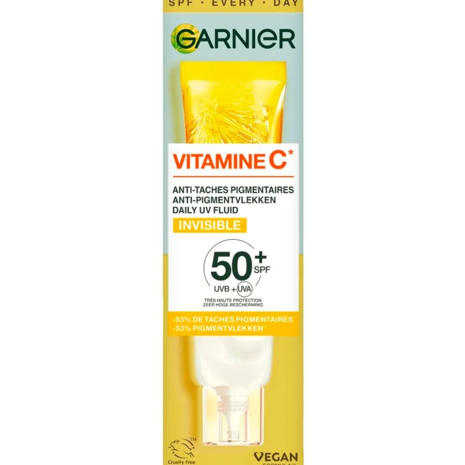 Garnier Vitamine C SPF50+ Invisible Anti-Pigmentvlekken Daily UV Fluid|Garnier Skin Naturals Best