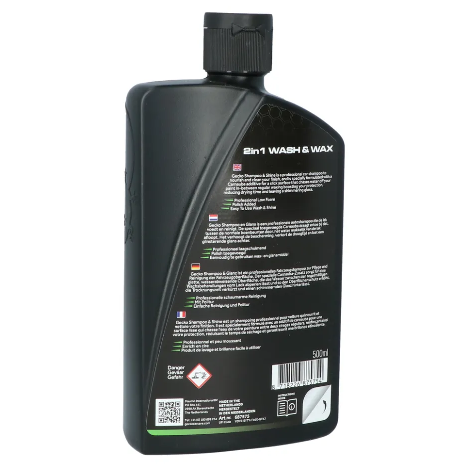 Gecko 2in1 Wash & Wax 500ml|