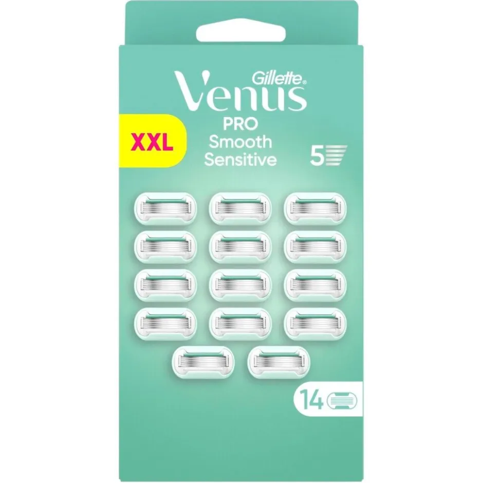 Gillette Venus Pro Smooth Sensitive Navulmesjes<Heren Scheermesjes