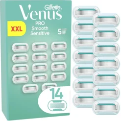 Gillette Venus Pro Smooth Sensitive Navulmesjes<Heren Scheermesjes