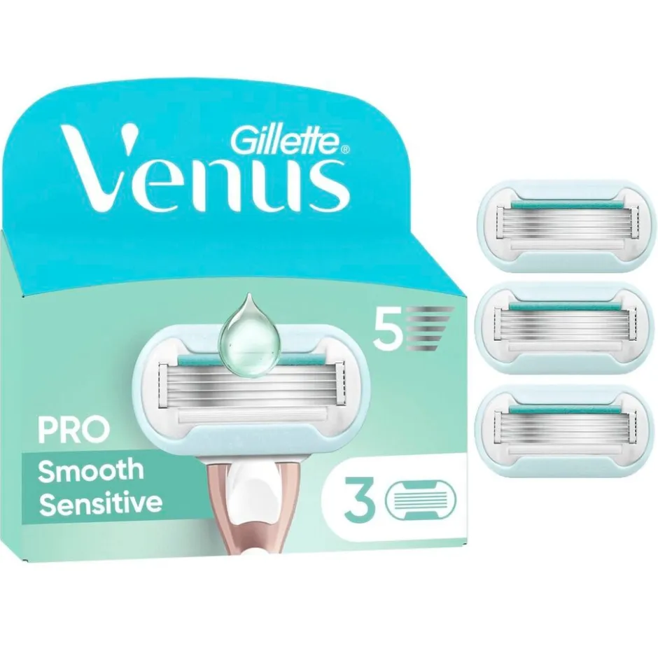 Gillette Venus Pro Smooth Sensitive Navulmesjes<Heren Scheermesjes