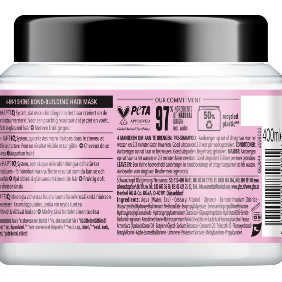 4-In-1 Shine Bond-Building Haarmasker|Gliss