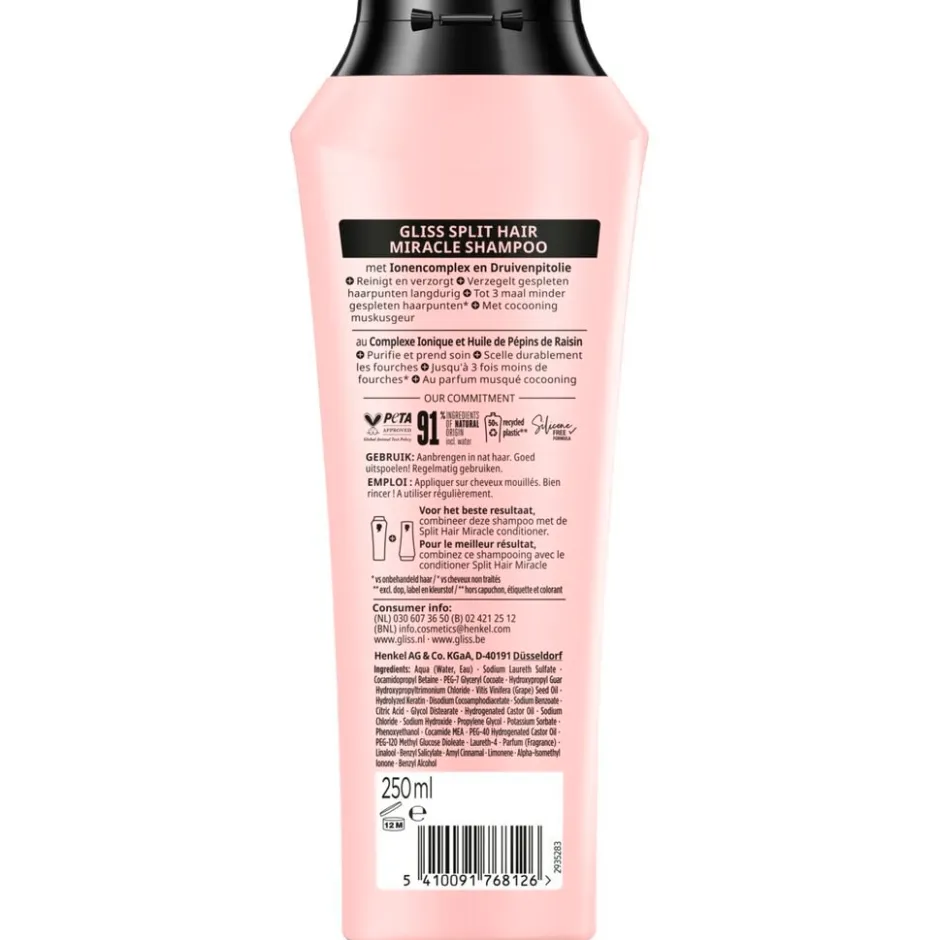 Split Hair Miracle Sealing Shampoo|Gliss Online