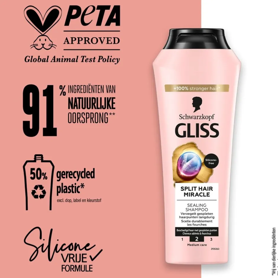Split Hair Miracle Sealing Shampoo|Gliss Online