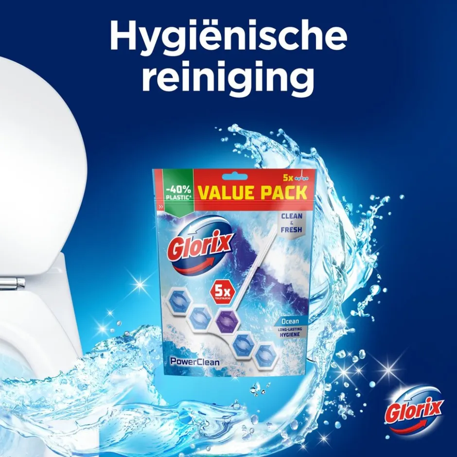 Glorix Power 5 Ocean Toiletblokken< Toiletblokken