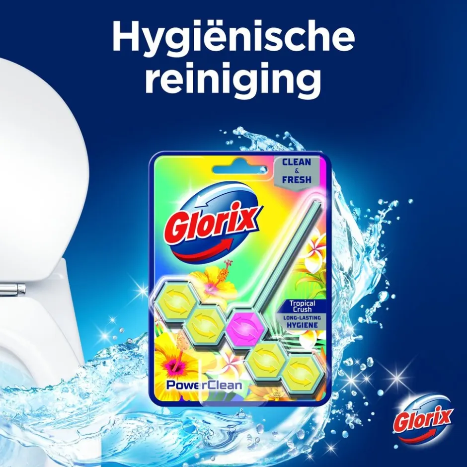 Power 5 Tropical Crush Toiletblok|Glorix New