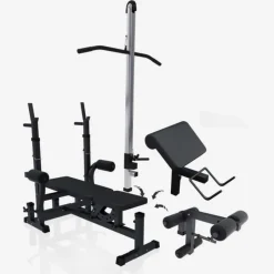 Gorilla Sports Gorilla Sport Universele halterbank met pulley< Halters En Gewichten