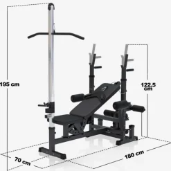 Gorilla Sports Gorilla Sport Universele halterbank met pulley< Halters En Gewichten