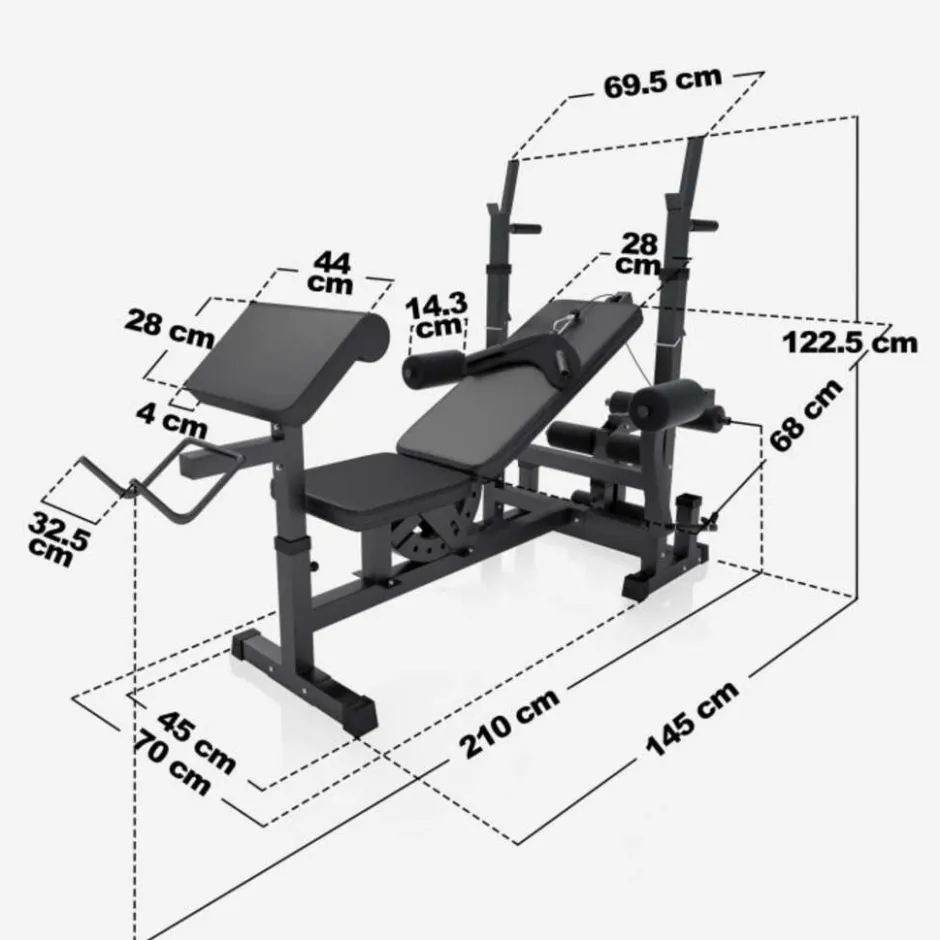 Gorilla Sports Gorilla Sport Universele halterbank< Halters En Gewichten