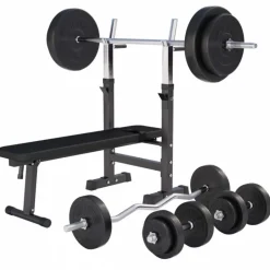 Halterbank met halterset|Gorilla Sports New