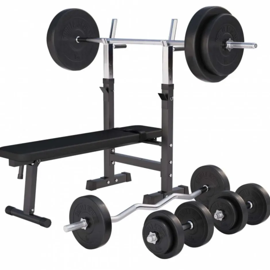 Halterbank met halterset|Gorilla Sports New
