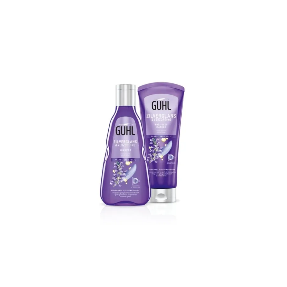 Guhl Zilverglans & Verzorging Anti-Geel 2-in-1 Masker en Conditioner< Haarmasker