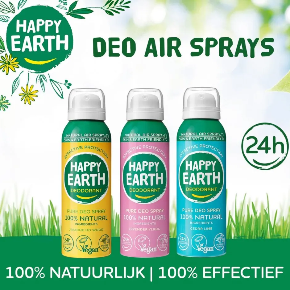 Happy Earth 100% Natural Air Jasmine Ho Wood Deospray< Deospray