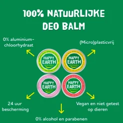 Happy Earth 100% Natural Bergamot Deodorant Balm< Deodorant Creme